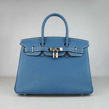 HBK30MBS013 Birkin 30CM Medio Blu (argento)